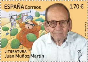 Correos emite hoy un sello dedicado a Juan Muñoz, autor de «Fray Perico y su borrico»